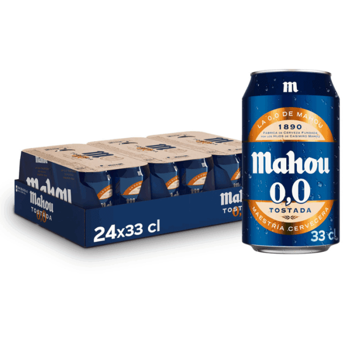 MAHOU 0,0 TOSTADA LATA 24 UDS - Imagen 1