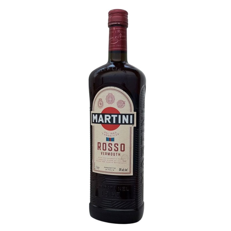 Martini Rojo 1 L Botella de vermut rojo Martini Rosso 1 litro